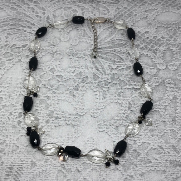 VINTAGE crystal beads sterling silver 925 clasp necklace classy timeless glam. - Picture 2 of 6